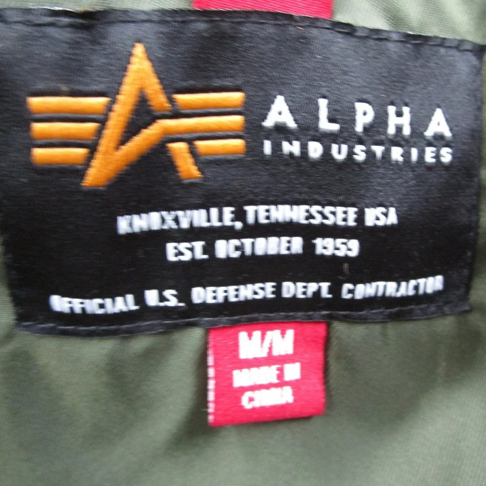 Alpha Industries Mens Wool Blend Utility Shirt Jacket Olive Green Medium Shacket